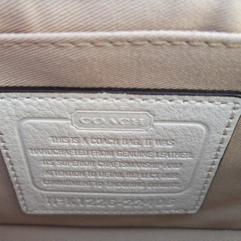 Coach Legacy Archival Two Tone Leather Penny, Shoulder Bag (Citrine/ Parchment)